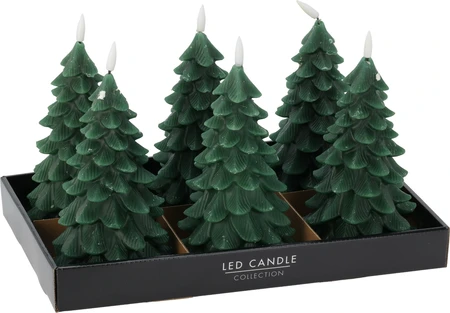 Ledkaars Kerstboom 19cm Donker - afbeelding 2