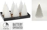 Ledkaars Kerstboom 19cm Wit - afbeelding 1