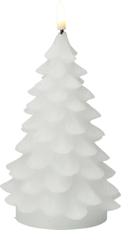 Ledkaars Kerstboom 19cm Wit - afbeelding 3
