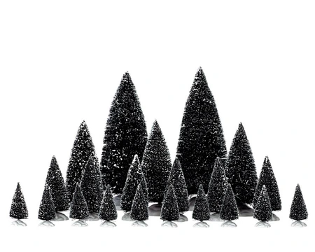 Lemax kerstdorpminiatuur Assorted pine trees, set van 21