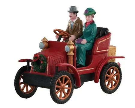 Lemax kerstdorpminiatuur Caddington Village First car in town
