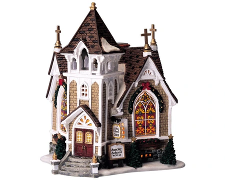 Lemax kerstdorpminiatuur Harvest Crossing Little river church 