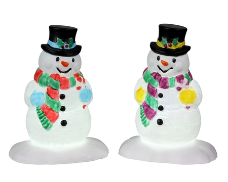 Lemax kerstdorpminiatuur Holly hat snowman, set van 2