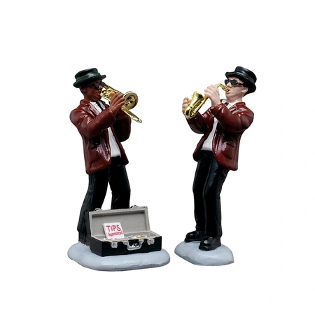Lemax kerstdorpminiatuur Jazz duo, set van 2