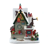 Lemax kerstdorpminiatuur Santa's Wonderland The elf service sleigh & sled repair - afbeelding 2