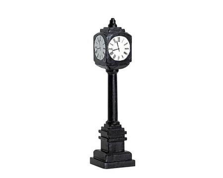 Lemax kerstdorpminiatuur Street clock
