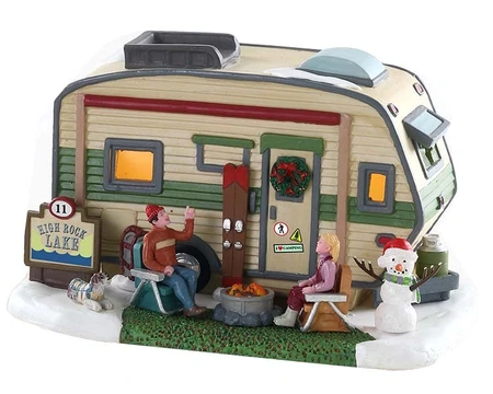 Lemax kerstdorpminiatuur Vail Village High rock lake trailer 
