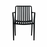 Levi kunststof tuinstoel zwart met armleuning - afbeelding 2