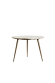 Light & Living Bijzettafel ZECA Taupe Marmer Ø59x41 cm Antiek Brons - afbeelding 1