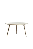 Light & Living Bijzettafel ZECA Taupe Marmer Ø67X37 cm Antiek Brons - afbeelding 1