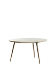 Light & Living Bijzettafel ZECA Taupe Marmer Ø67X37 cm Antiek Brons - afbeelding 2