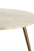 Light & Living Bijzettafel ZECA Taupe Marmer Ø67X37 cm Antiek Brons - afbeelding 3