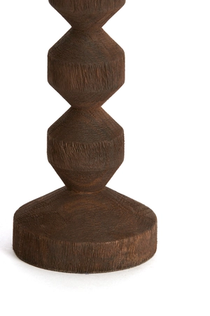 Light & Living Candle stick Ø12x18 cm DOZZA wood matt dark brown - afbeelding 3