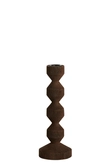 Light & Living Candle stick Ø12x25 cm DOZZA wood matt dark brown