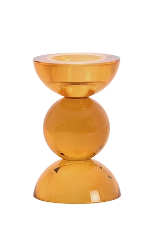 Light & Living Candle stick Ø8x12 cm ITINGA glass orange - afbeelding 1