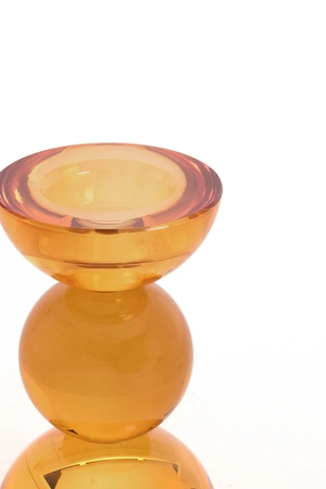 Light & Living Candle stick Ø8x12 cm ITINGA glass orange - afbeelding 2