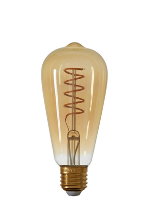 Light & Living Deco LED hoekig Ø6,5x14,5 cm LIGHT 4W amber E27 dimbaar - afbeelding 1