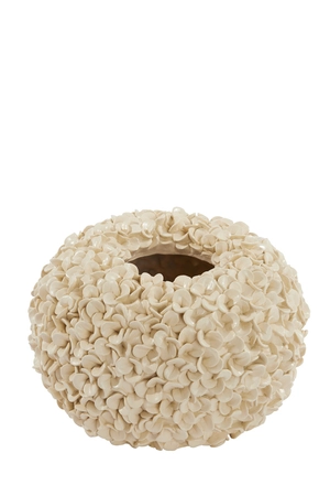 Light & Living Deco Vaas PHYLIA Ø38x23 cm Crème - afbeelding 2
