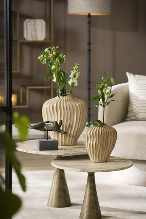 Light & Living Deco Vaas VECHHIA 30x19x35cm Lichtbruin - afbeelding 5