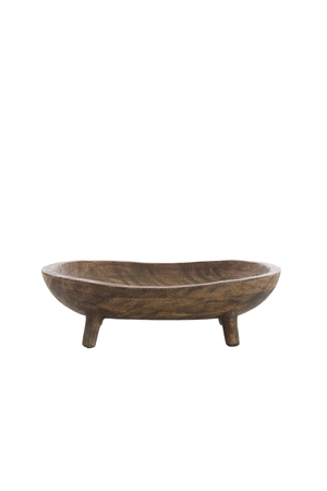 Light & Living Dish on base 34,5x25,5x10 cm AILA mango wood antique brown - afbeelding 1