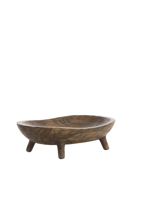 Light & Living Dish on base 34,5x25,5x10 cm AILA mango wood antique brown - afbeelding 2