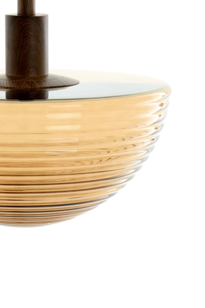 Light & Living Floor lamp 43x30x165 cm BAYLIE wood print d brown+brown glas - afbeelding 3