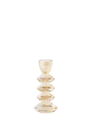 Light & Living Glazen Kandelaar ROVELO D8x17 cm Amber - afbeelding 1
