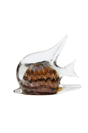 Light & Living Glazen Ornament FISH Bruin - afbeelding 1