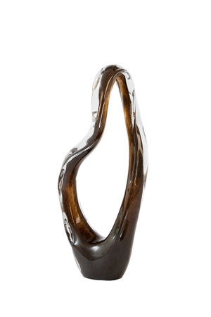 Light & Living Glazen Ornament ORGEZA 21x12x50 cm Donkerbruin - afbeelding 1