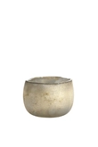 Light & Living Glazen Theelicht SUNGAI D12x9cm Mat Antiek Grijs Bruin - afbeelding 2