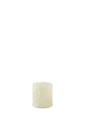 Light & Living Glazen Theelicht ZENAYA D8x9 cm Transparant Crème - afbeelding 1
