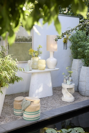 Light & Living Glazen Vaas Jamanota Ø22,5X29 cm Crème - afbeelding 3
