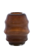 Light & Living Glazen Vaas Jamanota Ø26X34,5 cm Donkerbruin - afbeelding 1