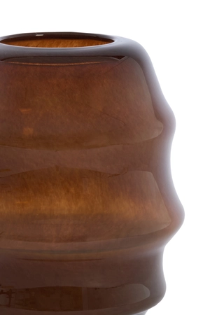Light & Living Glazen Vaas Jamanota Ø26X34,5 cm Donkerbruin - afbeelding 2