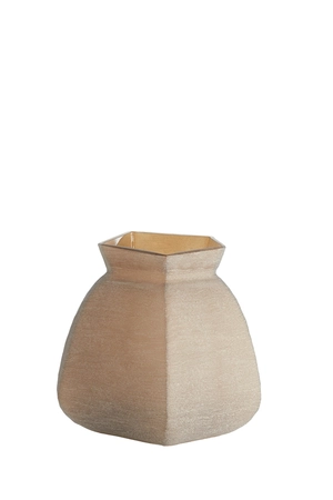 Light & Living Glazen Vaas Veliko 26,5X25,5X27 cm Donkerbruin - afbeelding 2