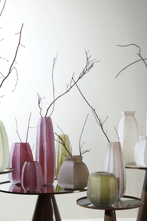 Light & Living Glazen Vaas Veliko 26,5X25,5X27 cm Donkerbruin - afbeelding 5