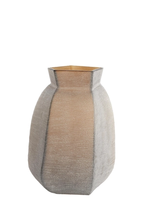 Light & Living Glazen Vaas Veliko 28X25,5X40 cm Donkerbruin - afbeelding 1