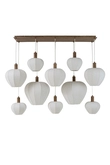 Light & Living Hanglamp 10 lampen 138x49x180cm HUXI hout crème - afbeelding 1