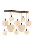 Light & Living Hanglamp 10 lampen 138x49x180cm HUXI hout crème - afbeelding 4