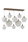 Light & Living Hanglamp 10 lampen 138x49x180cm HUXI hout crème - afbeelding 6