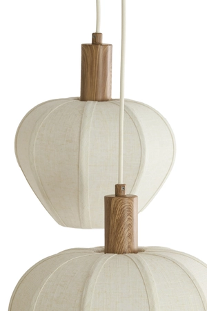 Light & Living Hanglamp 10 lampen 138x49x180cm HUXI hout crème - afbeelding 9