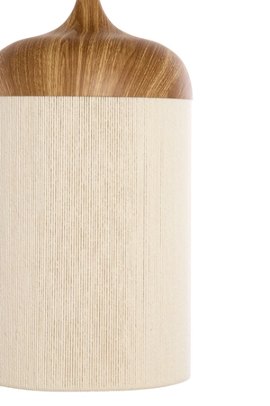 Light & Living Hanglamp Ø16x31 cm DANIA wood print natural+rope cream - afbeelding 2