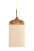 Light & Living Hanglamp Ø22x41,5 cm DANIA wood print natural+rope cream - afbeelding 6