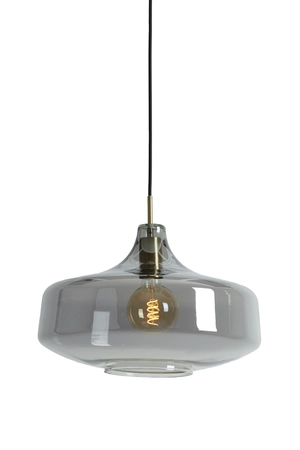 Light & Living Hanglamp Ø39,5x27 cm SOLNA antiek brons+smoke glas - afbeelding 5