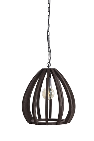 Light & Living Hanglamp Ø40x42 cm BARSIA hout donker bruin - afbeelding 7