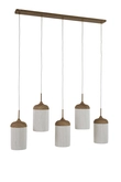 Light & Living Hanglamp 5 lampen 117x10x27cm DANIA hout crème - afbeelding 7