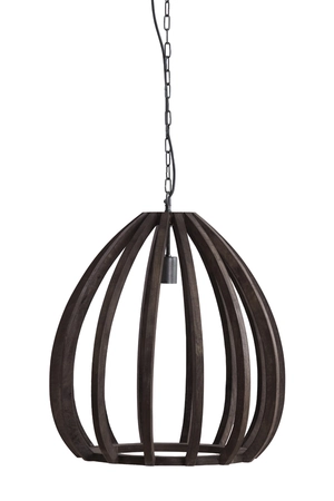 Light & Living Hanglamp Ø50x54 cm BARSIA hout donker bruin - afbeelding 1