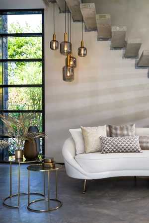 Light & Living Hanglamp 5L Ø66x80 cm LEKAR antiek brons+smoke glas - afbeelding 8