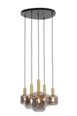 Light & Living Hanglamp 5L Ø66x80 cm LEKAR antiek brons+smoke glas - afbeelding 4