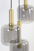 Light & Living Hanglamp 5L Ø66x80 cm LEKAR antiek brons+smoke glas - afbeelding 6